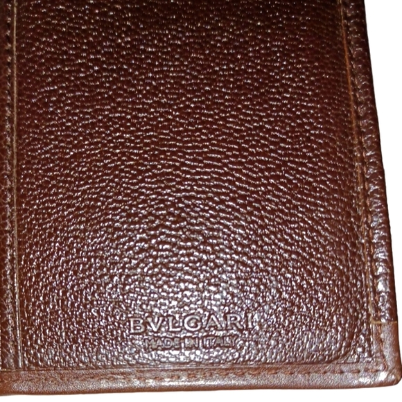 ⚜️BVLGARI DARK BROWN DOPPIO TONDO LEATHER BI-FOLD WALLET - Picture 14 of 15